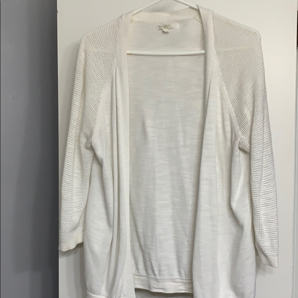 Women’s off white/ cream cardigan, size L